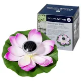 FIAP 3206-1 SOLAR ACTIVE WaterLily Pink Solar-Dekoleuchte LED LED fest eingebaut Pink
