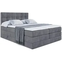 Altdecor Boxspringbett Dunkelgrau, Holzwerkstoff, Höhe ca. 20 cm 140x200