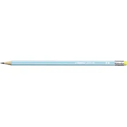 Bleistift mit Radiergummi - STABILO pencil 160 in blau - Einzelstift - Härtegrad HB