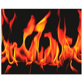 Artland Küchenrückwand »Feuer 2 - Flammen«, (1 tlg.), Alu Spritzschutz mit Klebeband, einfache Montage, schwarz