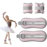 LEXICANMHS Gewichtsmanschetten 2PCS, Verstellbares Fußgelenkgewichte Set, Fuß-/Handgelenkgewicht Manschetten,Geeignet für Anfänger und Kinder Tanzen Bewegung, Gehen, Joggen (1, Kilogramm)