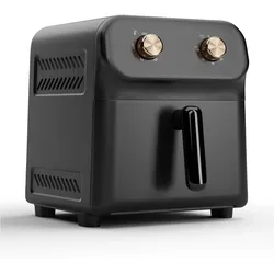 AeroCrisp 6 Heißluftfritteuse, 1700 W, 6 Liter, Drehknöpfe Schwarz 6 Liter