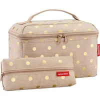 Reisenthel beautycase metallic dots Coffee - Unser Geschenkset aus Beautycase und rechteckiger Tasche Feiertage!