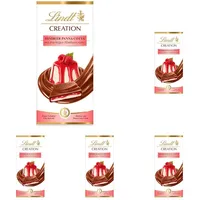 Lindt Schokolade Creation Himbeere Panna Cotta, Schokoladen-Geschenk, Schokoladentafel, 150g (Packung mit 5)