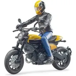 BRUDER 63053 bworld Scrambler Ducati Full Throttle mit Fahrer