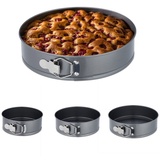 Relaxdays Springform 4er Set, rund, Ø Schwarz