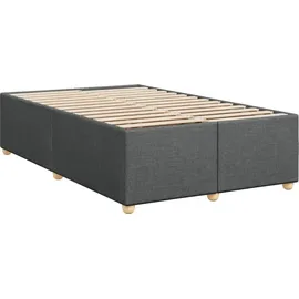 vidaXL Boxspringbett mit Matratze Dunkelgrau 120x200 cm Stoff