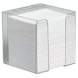 Folia Zettelbox mit Stiftehalter transparent inkl. 700 Notizzettel weiß, 1 St.