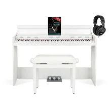 FunKey DP-1088 WM Digitalpiano Weiß matt Set inkl. Bank, Kopfhörer und Schule