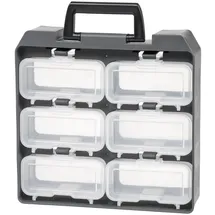 Iris Ohyama - Organizer, Box, Truhe, Mülleimer, Werkzeugkasten, Diy, Schraubenschließfach Mit Ergonomischen Griffen, 1er-set, Solide, Bpa-frei, Garage, Büro, Uc-6w, Schwarz