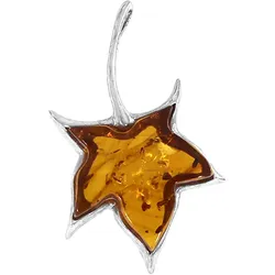 Ketten-Anhänger OSTSEE-SCHMUCK "Ostsee-Schmuck Anhänger Ahornblatt Anhänger Ahornblatt", weiß, Schmuckanhänger, Damen, 54 x 16mm, Silber 925 (Sterlingsilber), 2.1 g