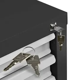 ADB Schubladenschrank 70 x 43,5 x 75 cm anthrazit / lichtgrau