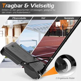 Costway Basketballständer 155-210cm höhenverstellbar, Basketballkorb mit Ständer, Basketballanlage rollbar, Korbanlage geeignet für Indoor und Outdoor
