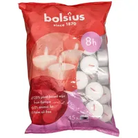 Bolsius Teelichter 45 St. weiß