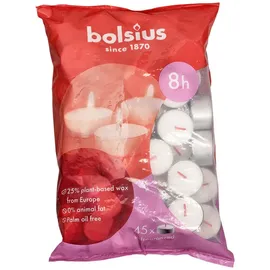 Bolsius Teelichter 45 St. weiß