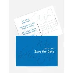 Save-the-Date Karten selbst gestalten mit Spruch und Fotos im Onlinedesigner bei Meine-Kartenmanufaktur.de