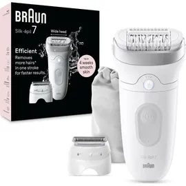 Braun Silk-épil 7 7-041 Epilierer Weiß/Silber
