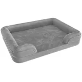 Tectake tectake® Orthopädisches Hundebett, mit abnehmbarem, wasserdichtem Plüschbezug, rutschfeste Unterseite, waschbar