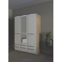 Priess Wäscheschrank Barcelona 140 x 193 x 54 cm Weiß