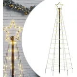 vidaXL LED-Weihnachtsbaum mit Erdspießen 220 LEDs Warmweiß 180 cm