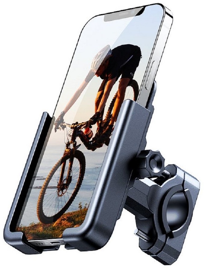 Wozinsky Handyhalter Fahrrad Handyhalter Lenkerhalterung Universal 360 ° Smartphone-Halterung schwarz