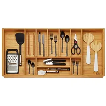 SO-Tech Orga-Box 3 Besteckeinsatz Bambus 473 x 897 mm mit 11 Fächern