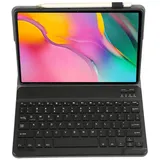 leleyo Tastaturhülle für Samsung Galaxy Tab A 10,1 Zoll (T510/T515) Smart Cover magnetisch mit Abnehmbarer kabelloser Bluetooth-Tastatur für Samsung Galaxy Tab A 10.1 2019, Schwarz