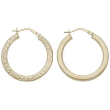 FIRETTI Creolen diamantiert Gelbgold 375 25mm