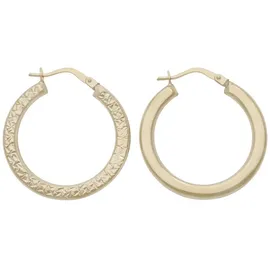 FIRETTI Creolen diamantiert Gelbgold 375 25mm