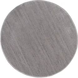 Teppich SEHRAZAT "Lima", grau (hellgrau), H:10mm Ø:200cm, Kunstfaser, Teppiche, Kurzflorteppich mit dezentem Glanz, hochwertige Verarbeitung