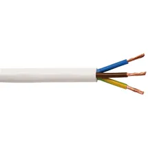 Schlauchleitung H03vv-f 3 X 0,75 - 5 Meter Weiß Gummileitung Leitung Kabel