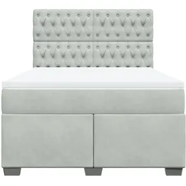 vidaXL Boxspringbett 140 x 200 cm Hellgrau
