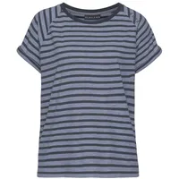 ELBSAND Kurzarmshirt Damen grau-marine gestreift Gr.L (40)