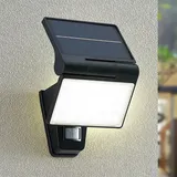 Lumiled Solarlampe für Außen mit Bewegungsmelder 2 Modi Solar Wandleuchte IP44 Solarleuchte Sicherheit Wandleuchte Wandlampe Außenleuchte kaltweiß - Schwarz
