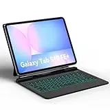 Bettdow für Samsung Galaxy Tab S10 FE+ 13,1" 2025 Tastatur Hülle, Schwebendes Magnetisches Design mit Trackpad & AI-Taste, QWERTZ Beleuchtete Tastatur für Tab S10 FE+ 13,1 Zoll SM-X620/X626B, Schwarz