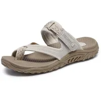 skechers Damen Reggae-Trailway Zehentrenner, Natural Cream, 35 EU - 35 EU