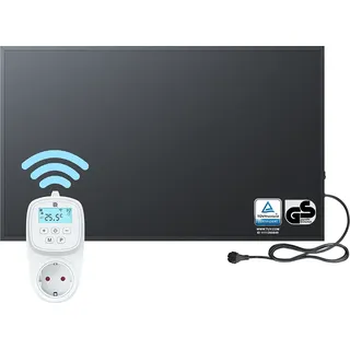 bringer-germany Bringer® Infrarotheizung - 700 (BRIH700) / BRTS: Smart Thermostat und Fernbedienung / Schwarz