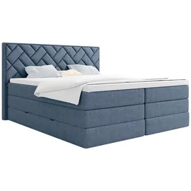 Livetastic Boxspringbett 160 x 200 cm H2/H3 Blau