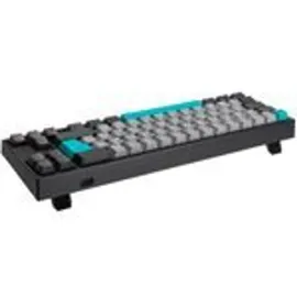 Ducky Miya Pro Moonlight TKL PC/Mac dunkelgrau, PBT, LEDs weiß, MX BLUE, USB, DE Kabelgebunden), Tastatur, Grau