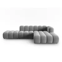 Micadoni Ecksofa Lupine, modular offen 5-Sitzer grau 299 cm x 70 cm x 177 cm