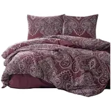 Yadetextil Bettwäsche Bettwäsche 135x200 cm. 2 teilig set, Pulse V2, Renforce, 2 teilig, V2 rot