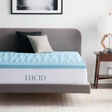 LUCID Matratzen Topper mit 5 Zonen – 5cm Gel Memory Foam Matratzenauflage, atmungsaktiv, Oeko-Tex, 180x200 cm, Blau