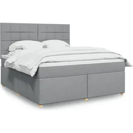 vidaXL Boxspringbett 180 x 200 cm Hellgrau