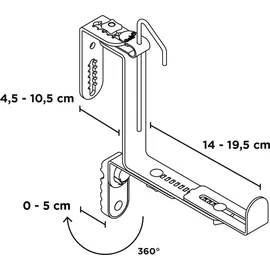 geli Blumenkastenhalter TYP U 20 x 6,5 cm weiß