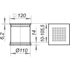 Dallmer Aufsatz Quadra, S 10/ 120 510365
