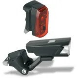 MonkeyLink PHENON Nuuk 30 Set Recharge LED-Beleuchtungsset, Fahrradzubehör, magnetische Halterung, praktische elektronische Schalter, 3/6 Std. Leuchtdauer, inkl. USB-Kabel, StVZO-Zulassung, Schwarz