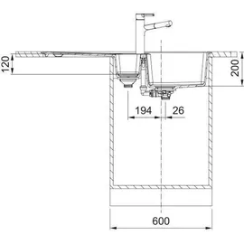 Franke Spüle Centro CNG 651-100 Fragran. Onyx rev. 1140708254 - Schwarz