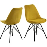VCM ebuy24 Eris Esszimmerstuhl Samt Gelb
