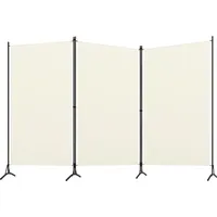 vidaXL 3-tlg. Raumteiler Weiß 260x180 cm