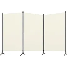 vidaXL 3-tlg. Raumteiler Weiß 260x180 cm